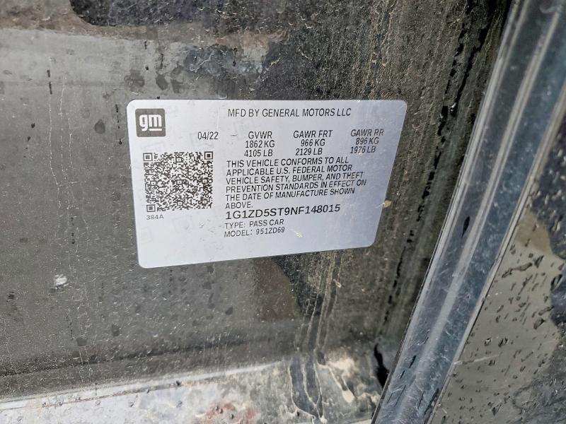 Продажа на аукционе авто 2022 Chevrolet Malibu, vin: 1G1ZD5ST9NF148015, номер лота: 50596186