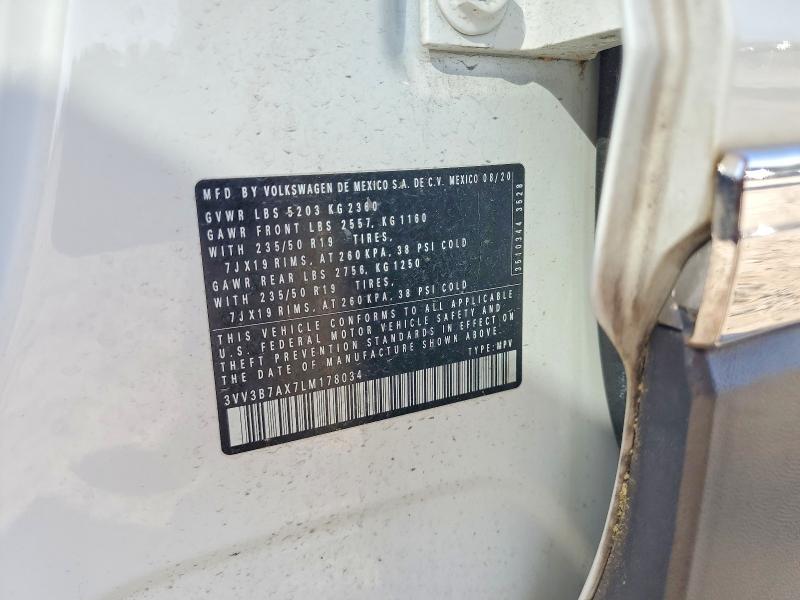 Продажа на аукционе авто 2020 Volkswagen Tiguan, vin: 3VV3B7AX7LM178034, номер лота: 49470256