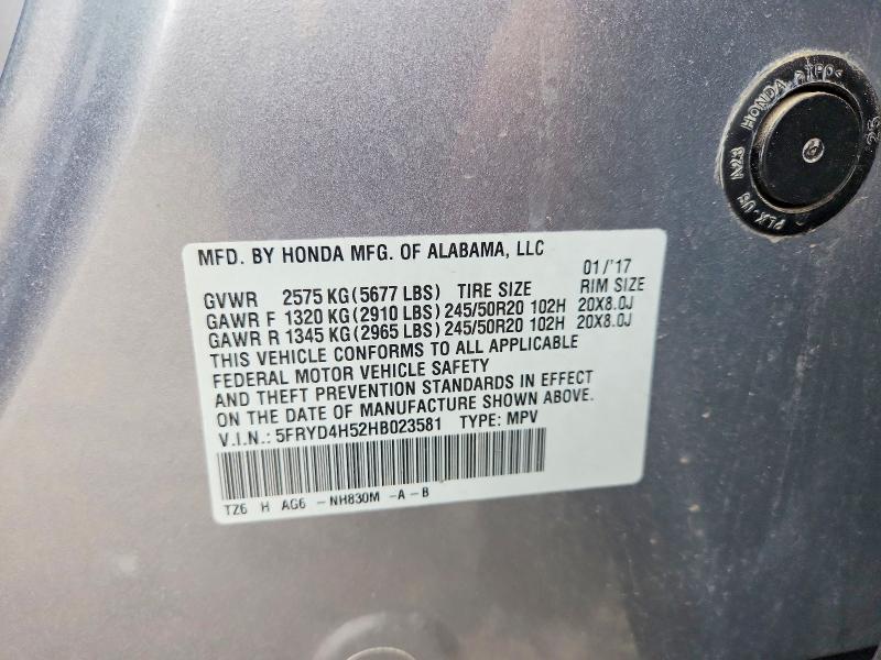 Продажа на аукционе авто 2017 Acura Mdx, vin: 5FRYD4H52HB023581, номер лота: 51724846