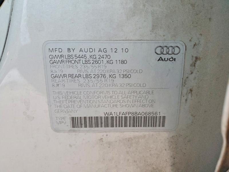 Aukcja sprzedaży 2011 Audi Q5, vin: WA1LFAFP8BA068561, numer aukcji: 48939366