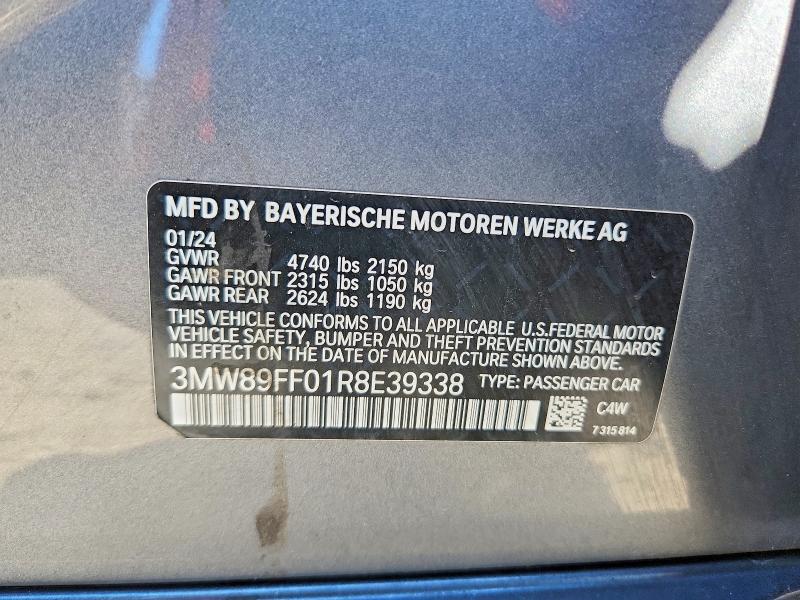 Продаж на аукціоні авто 2024 Bmw 330xi, vin: 3MW89FF01R8E39338, номер лоту: 49479436