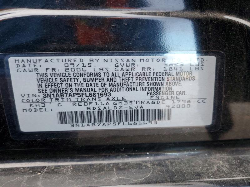 Aukcja sprzedaży 2015 Nissan Sentra, vin: 3N1AB7AP5FL681693, numer aukcji: 48717566