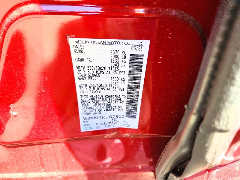 Продажа на аукционе авто 2025 Nissan Pathfinder, vin: 5N1DR3DH4SC267812, номер лота: 50290116