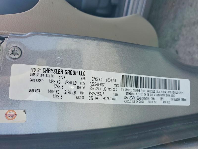 Продажа на аукционе авто 2014 Chrysler Town & Country, vin: 2C4RC1BG4ER443120, номер лота: 51364626