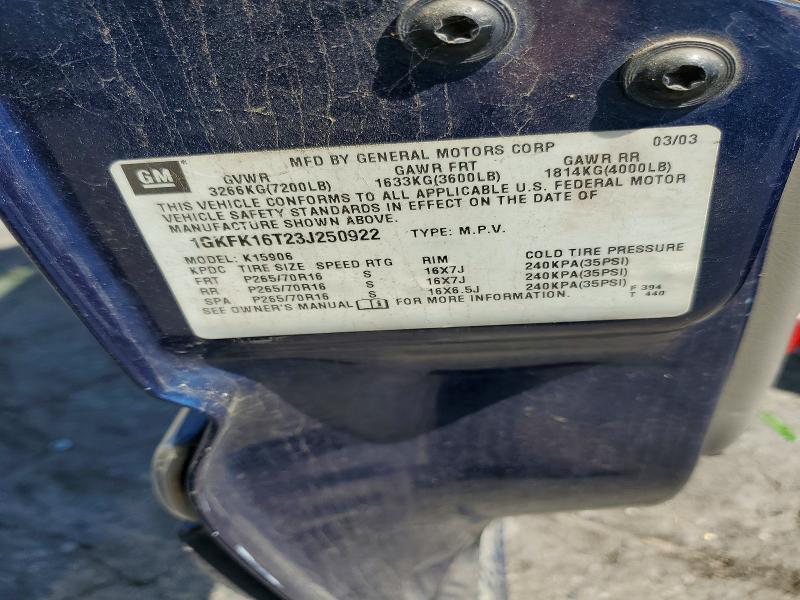 Продажа на аукционе авто 2003 Gmc Yukon Xl, vin: 1GKFK16T23J250922, номер лота: 50514256