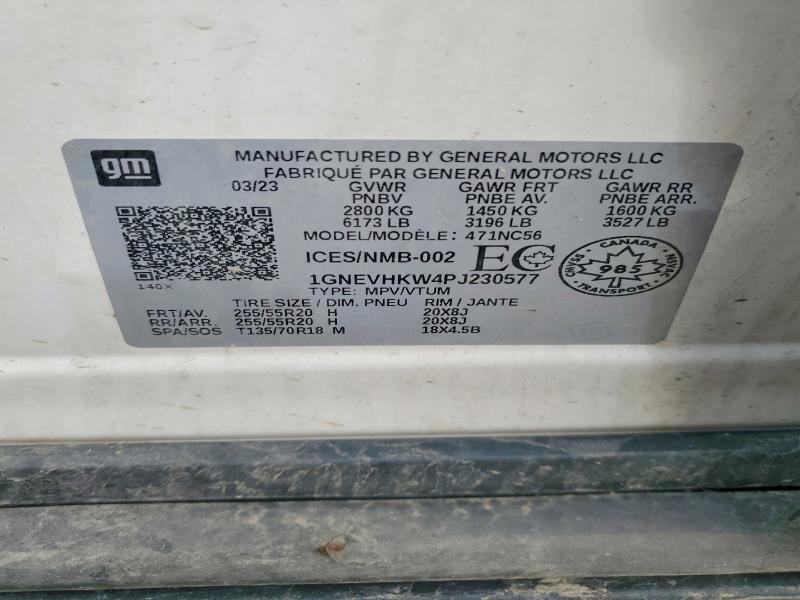Продажа на аукционе авто 2023 Chevrolet Traverse, vin: 1GNEVHKW4PJ230577, номер лота: 50450796