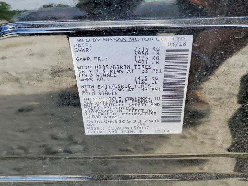 Продажа на аукционе авто 2018 Infiniti Qx60, vin: 5N1DL0MN5JC531298, номер лота: 49630716