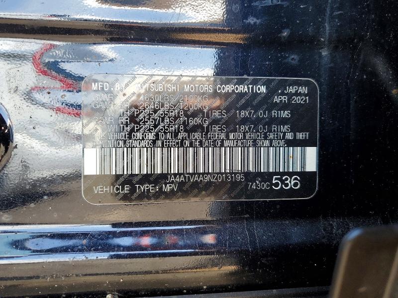 Aukcja sprzedaży 2022 Mitsubishi Eclipse Cross, vin: JA4ATVAA9NZ013195, numer aukcji: 48083126