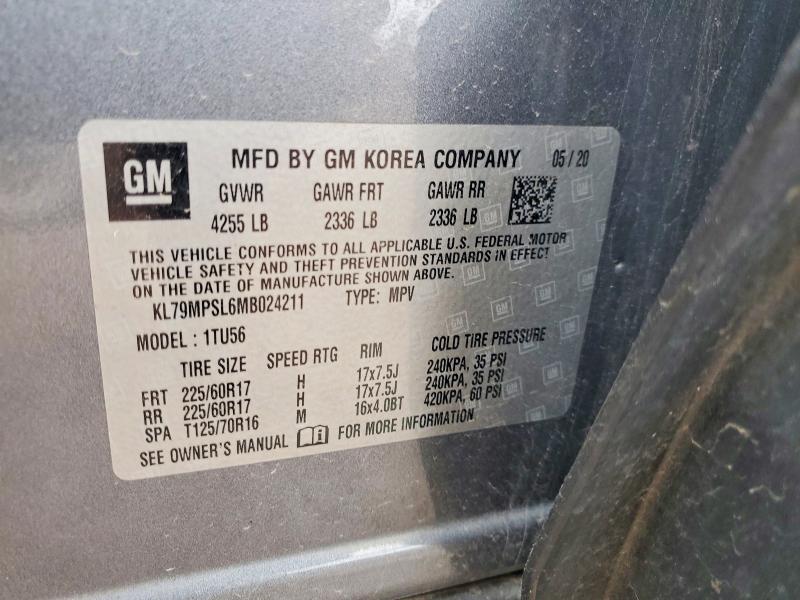 Продаж на аукціоні авто 2021 Chevrolet Trailblazer, vin: KL79MPSL6MB024211, номер лоту: 49641396