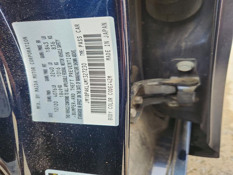 50128656 :رقم المزاد ، JM1BPAKL4M1327230 vin ، 2021 Mazda 3 مزاد بيع
