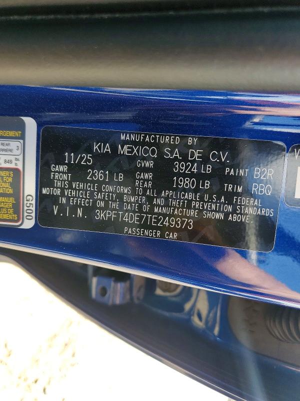Продажа на аукционе авто 2026 Kia K4, vin: 3KPFT4DE7TE249373, номер лота: 49731166