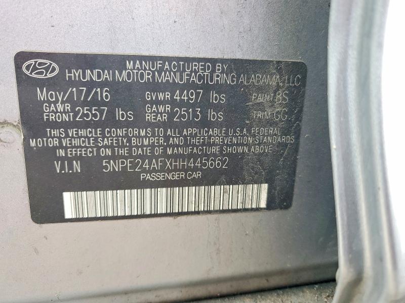Aukcja sprzedaży 2017 Hyundai Sonata, vin: 5NPE24AFXHH445662, numer aukcji: 48568156