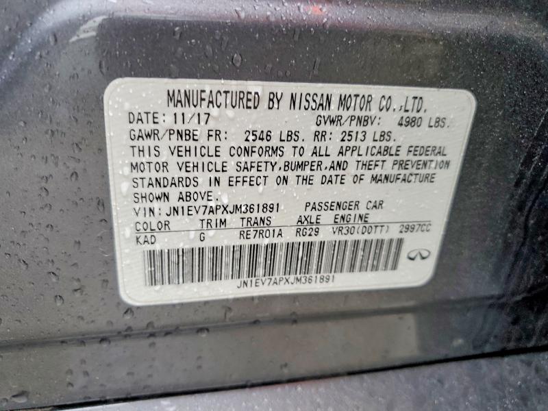 Продаж на аукціоні авто 2018 Infiniti Q50, vin: JN1EV7APXJM361891, номер лоту: 48704976
