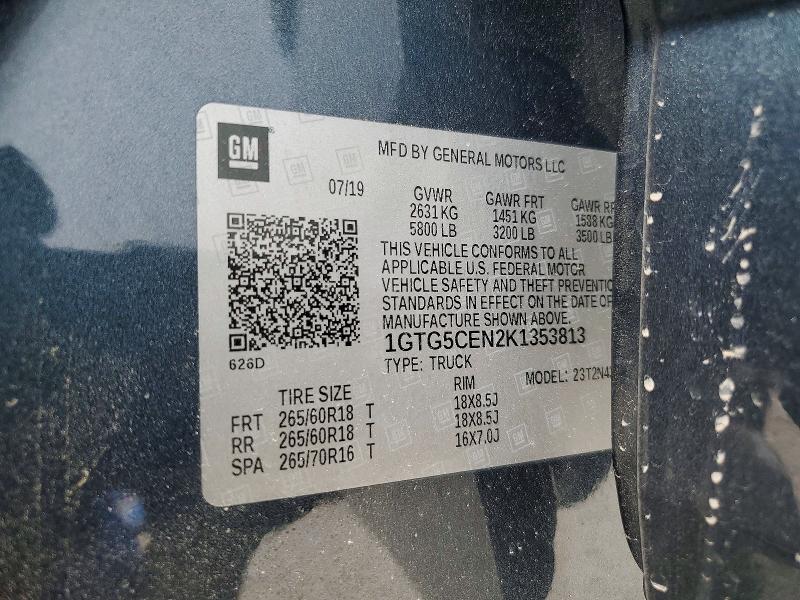 Продажа на аукционе авто 2019 Gmc Canyon, vin: 1GTG5CEN2K1353813, номер лота: 48199186