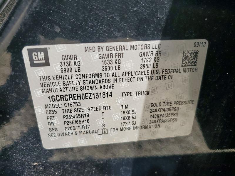 Aukcja sprzedaży 2014 Chevrolet Silverado, vin: 1GCRCREH0EZ151814, numer aukcji: 47895396