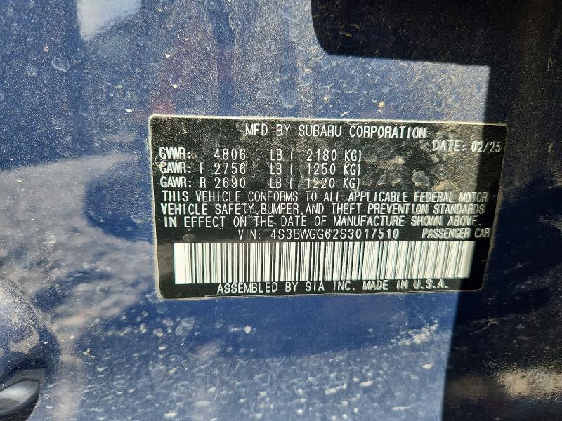 Продаж на аукціоні авто 2025 Subaru Legacy, vin: 4S3BWGG62S3017510, номер лоту: 50803646