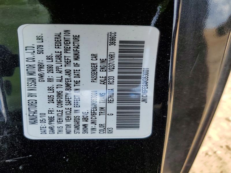 Aukcja sprzedaży 2010 Infiniti G37 Convertible, vin: JN1CV6FE9AM353001, numer aukcji: 48260446