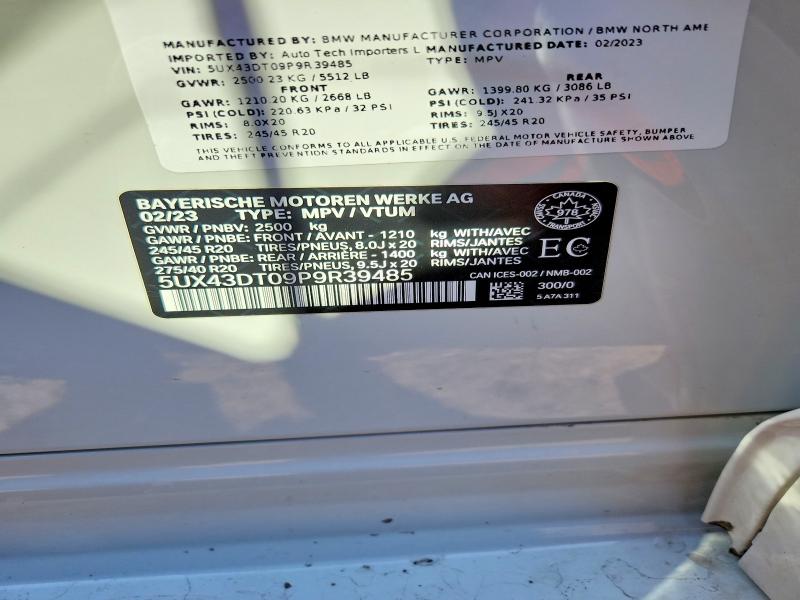 Продажа на аукционе авто 2023 Bmw X4, vin: 5UX43DT09P9R39485, номер лота: 48864276