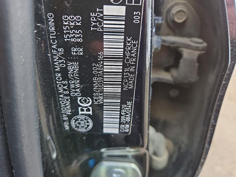 Aukcja sprzedaży 2018 Toyota Yaris, vin: VNKKTUD39JA094166, numer aukcji: 50126586