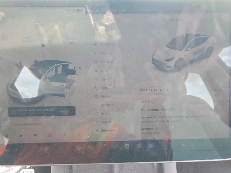 Продаж на аукціоні авто 2022 Tesla Model Y, vin: 7SAYGDEF7NF388553, номер лоту: 49835426