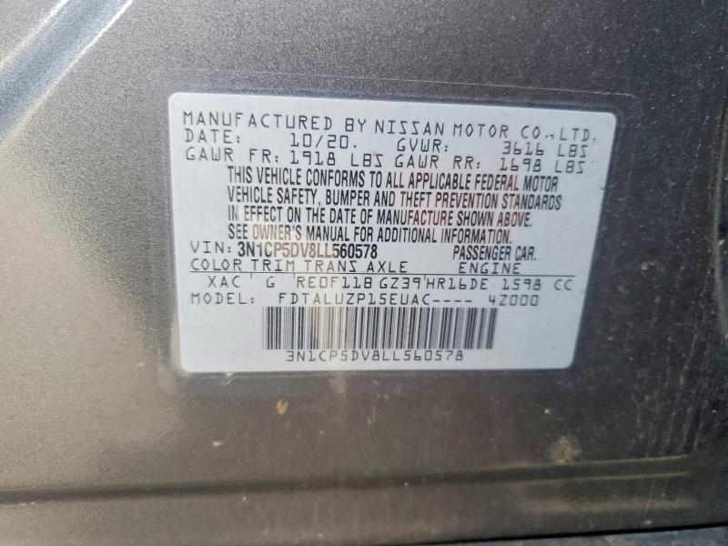 Aukcja sprzedaży 2020 Nissan Kicks, vin: 3N1CP5DV8LL560578, numer aukcji: 48304686