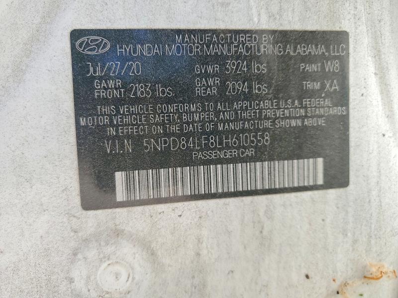 Продаж на аукціоні авто 2020 Hyundai Elantra, vin: 5NPD84LF8LH610558, номер лоту: 49671966