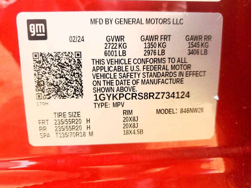 Продажа на аукционе авто 2024 Cadillac Xt6, vin: 1GYKPCRS8RZ734124, номер лота: 50642056