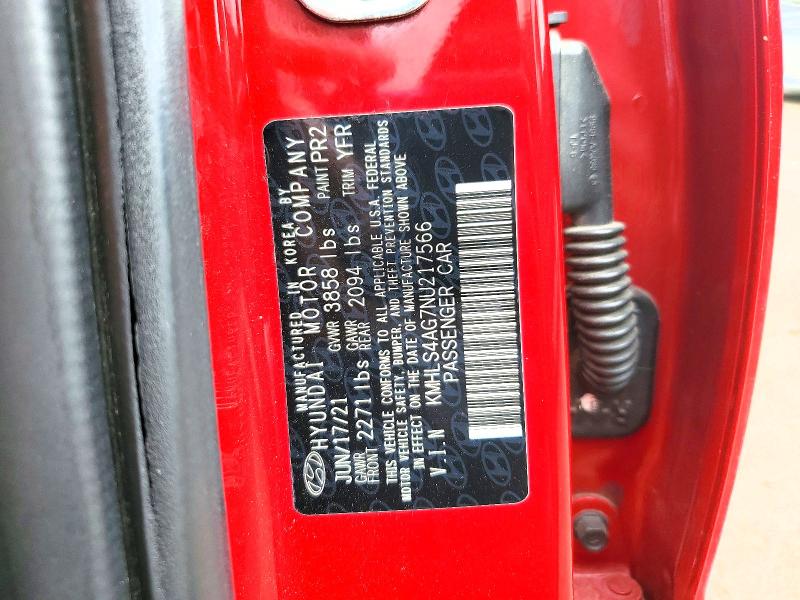 2022 Hyundai Elantra მანქანა იყიდება აუქციონზე, vin: KMHLS4AG7NU217566, აუქციონის ნომერი: 48403866