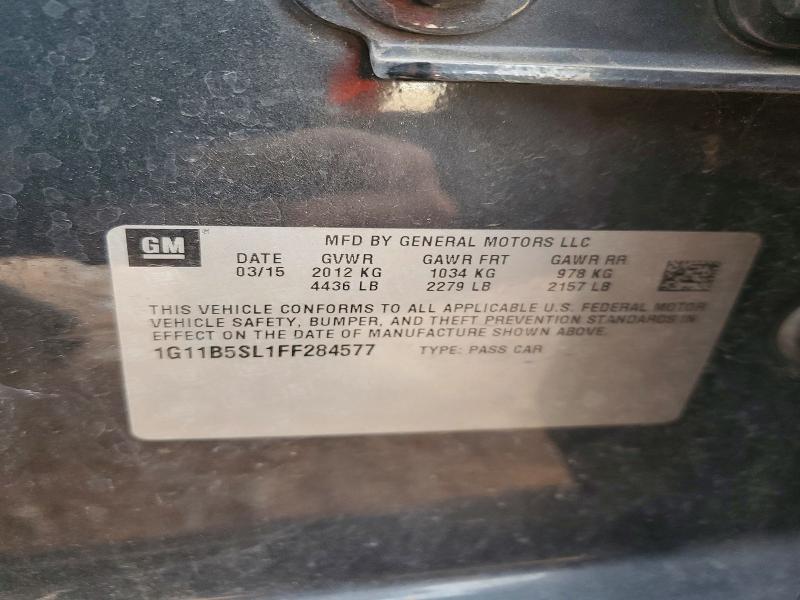 Aukcja sprzedaży 2015 Chevrolet Malibu, vin: 1G11B5SL1FF284577, numer aukcji: 51697666