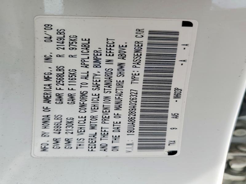 Aukcja sprzedaży 2009 Acura Tl, vin: 19UUA86289A026327, numer aukcji: 48495376