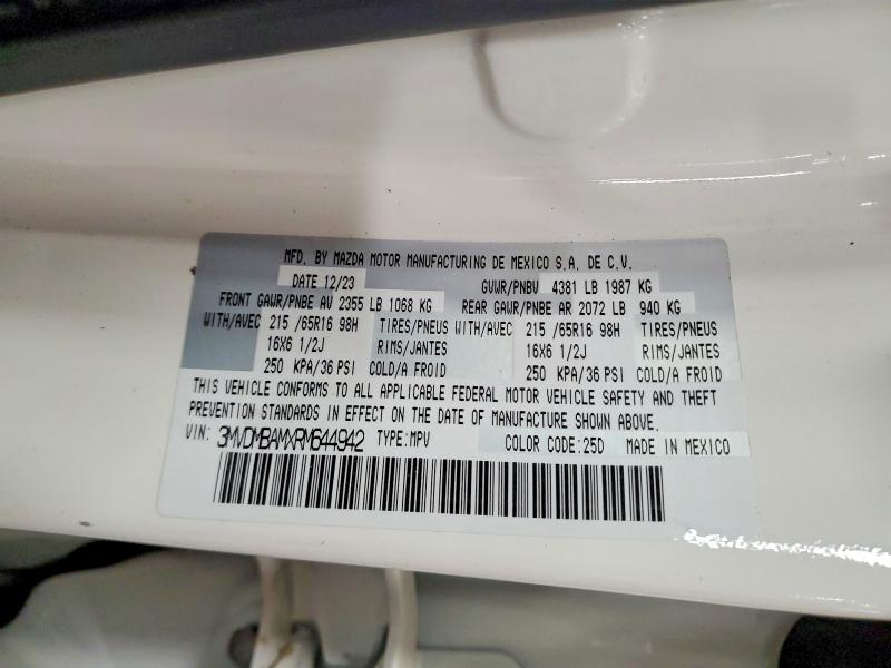 49031916 :رقم المزاد ، 3MVDMBAMXRM644942 vin ، 2024 Mazda Cx-30 مزاد بيع