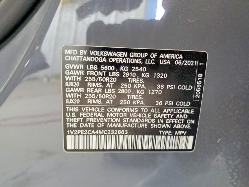 Продажа на аукционе авто 2021 Volkswagen Atlas Cross Sport, vin: 1V2PE2CA4MC232863, номер лота: 48452776