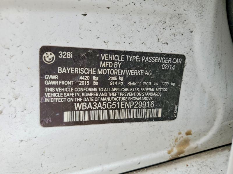 Продажа на аукционе авто 2014 Bmw 328, vin: WBA3A5G51ENP29916, номер лота: 49635406