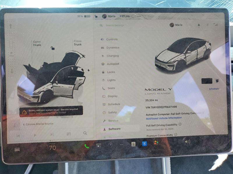 2026 Tesla Model Y მანქანა იყიდება აუქციონზე, vin: 7SAYGDED1TA471498, აუქციონის ნომერი: 48908906