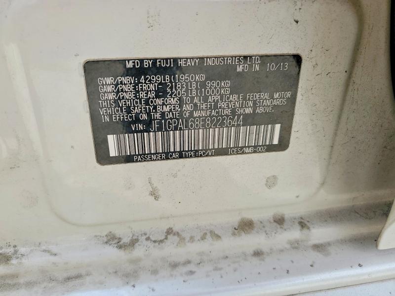 Продажа на аукционе авто 2014 Subaru Impreza, vin: JF1GPAL68E8223644, номер лота: 48325266