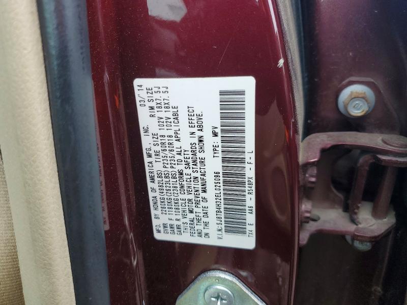46380046 :رقم المزاد ، 5J8TB4H32EL025096 vin ، 2014 Acura Rdx مزاد بيع