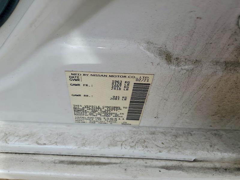 50895346 :رقم المزاد ، 1N4BL4DV7MN356411 vin ، 2021 Nissan Altima مزاد بيع
