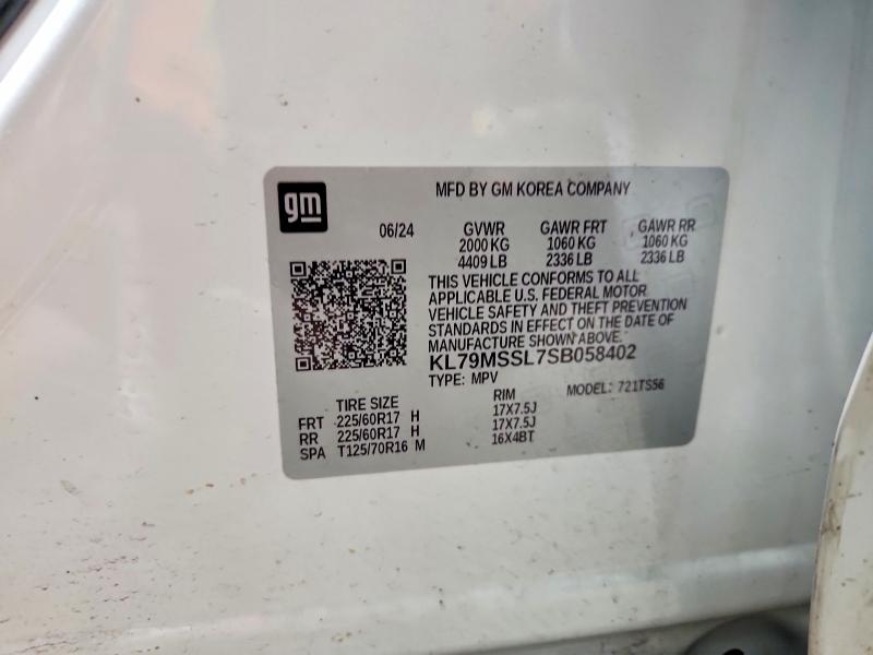 Продажа на аукционе авто 2025 Chevrolet Trailblazer, vin: KL79MSSL7SB058402, номер лота: 51277186