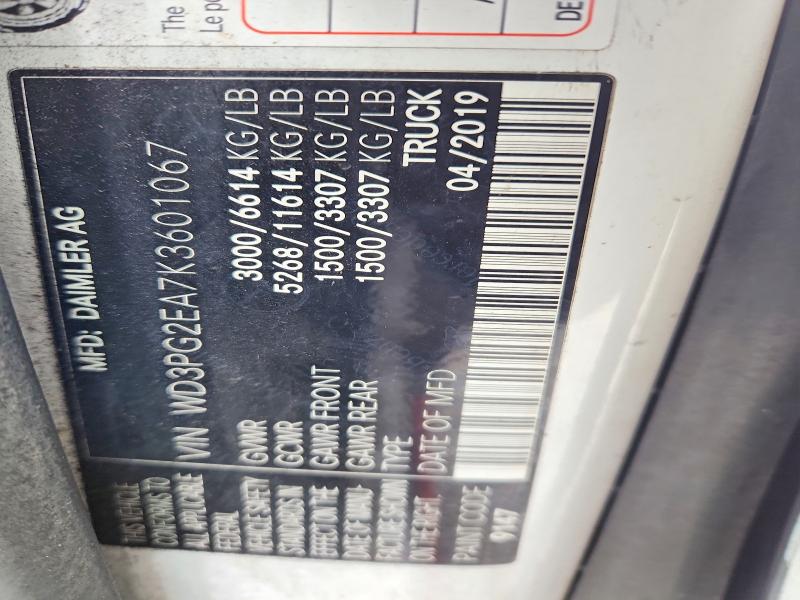 Продаж на аукціоні авто 2019 Mercedes Benz Metris, vin: WD3PG2EA7K3601067, номер лоту: 49536606