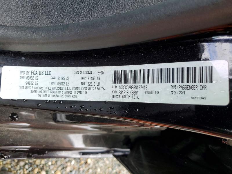 50625526 :رقم المزاد ، 1C3CCCAB9GN107412 vin ، 2016 Chrysler 200 مزاد بيع