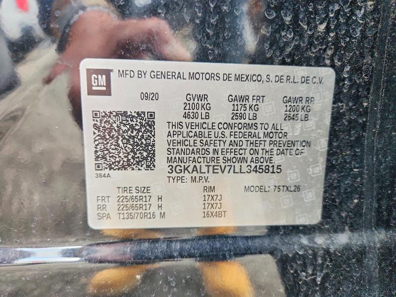Aukcja sprzedaży 2020 Gmc Terrain, vin: 3GKALTEV7LL345815, numer aukcji: 50433196