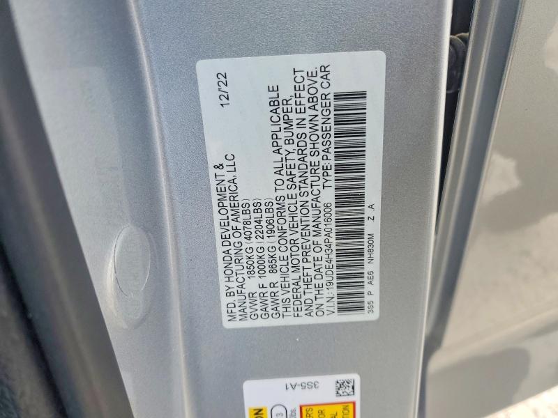 Aukcja sprzedaży 2023 Acura Integra, vin: 19UDE4H34PA016006, numer aukcji: 49542956