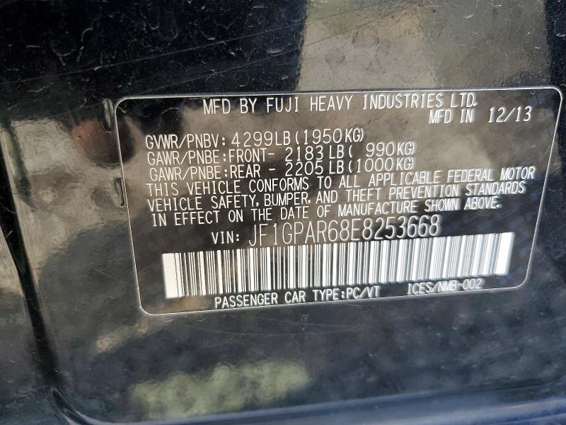 Aukcja sprzedaży 2014 Subaru Impreza, vin: JF1GPAR68E8253668, numer aukcji: 49454686