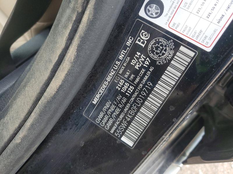 48067096 :رقم المزاد ، 55SWF4KB0FU019719 vin ، 2015 Mercedes-benz C مزاد بيع