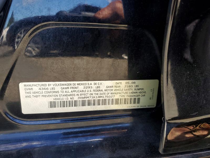 Aukcja sprzedaży 2008 Volkswagen Jetta, vin: 3VWRM71K18M175027, numer aukcji: 49290846