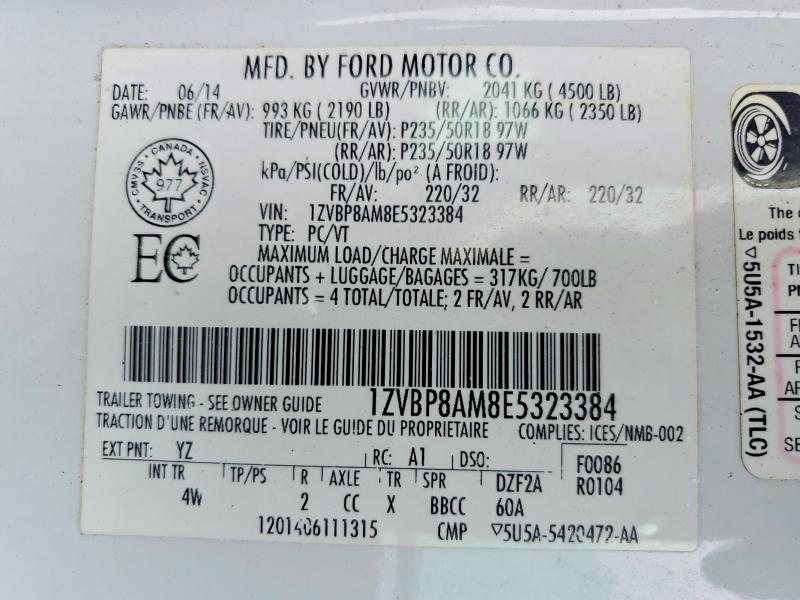 Продаж на аукціоні авто 2014 Ford Mustang 2dr, vin: 1ZVBP8AM8E5323384, номер лоту: 48687356