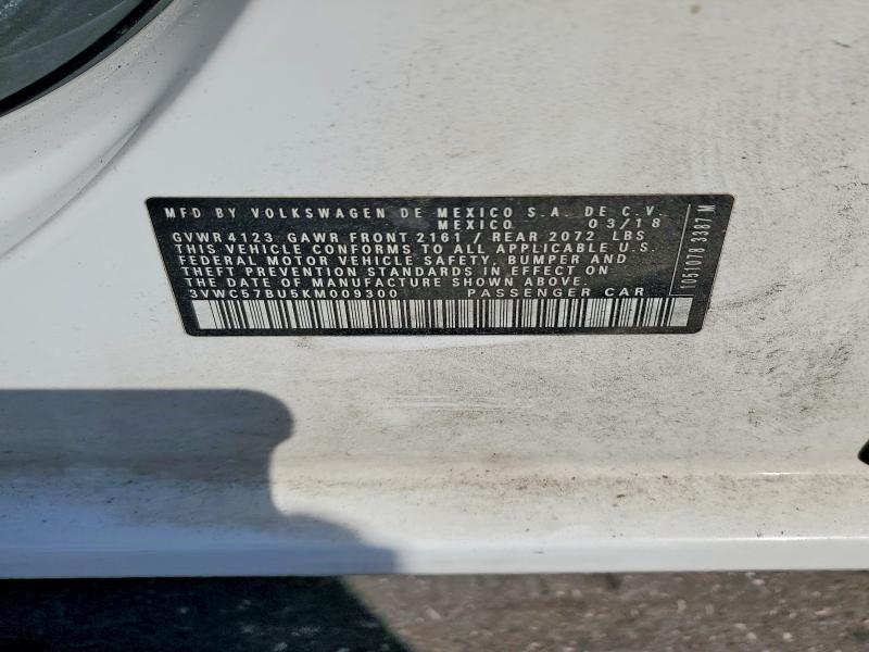 Продаж на аукціоні авто 2019 Volkswagen Jetta, vin: 3VWC57BU5KM009300, номер лоту: 49796806