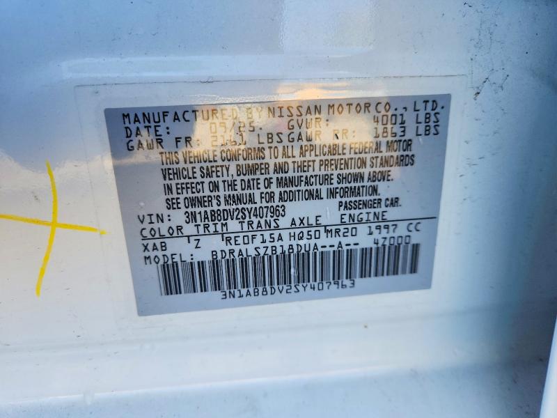 48913846 :رقم المزاد ، 3N1AB8DV2SY407963 vin ، 2025 Nissan Sentra مزاد بيع