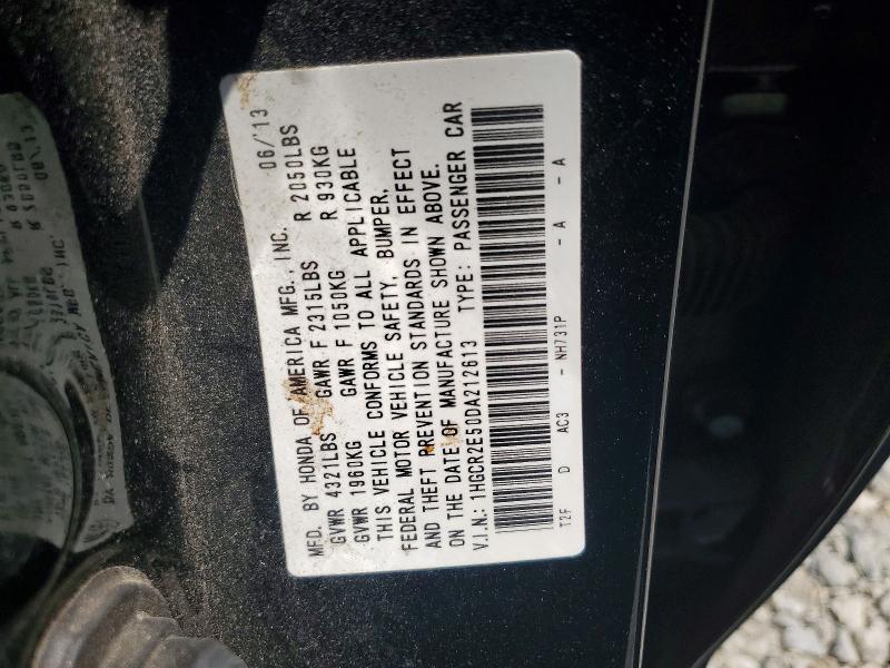 50197066 :رقم المزاد ، 1HGCR2E50DA212613 vin ، 2013 Honda Accord مزاد بيع