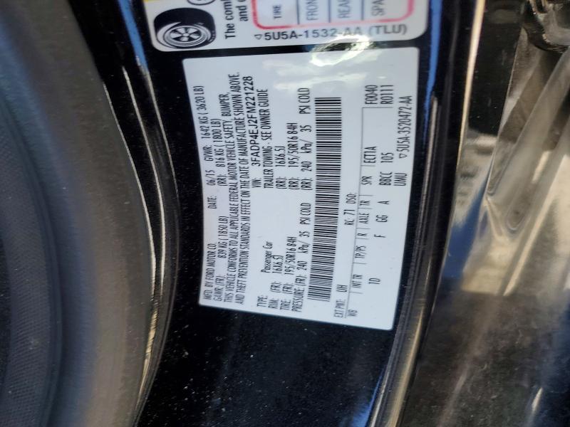 49575386 :رقم المزاد ، 3FADP4EJ2FM221228 vin ، 2015 Ford Fiesta مزاد بيع